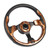 YEHICY 12.5" Wood Grain Boat Steering Wheel with 3/4" Tapered Shaft Adapter