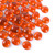 HUIANER Red-Orange Flat Glass Marbles, 100PCS 1lb Vase Filler Beads