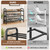Yhsfsveh 3-Tier Expandable Shoe Rack, 17"-41" Adjustable Shoe Shelf Storage Organizer, Heavy Duty Metal Free Standing Shoe Rack for Entryway Closet Doorway, Suitable for Families & Renters