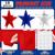 Sinload 18 Pcs Patriotic Veterans Party Decor Red White Blue 3D Large Stars