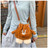Cute Personality Drawstring Plush Bag Autumn Handbag Cartoon Doll Single Shoulder Bag Girl Storage Small Bag