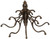 Victorian Folding Coat Hat Rack 5 Prong Swivel Hook