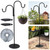 Ribgwo Upgraded 74" Shepherd's Hook Stand plant，Bird Feeder，Wind Chime Hanger Stand, Waterproof Metal & Adjustable-Height Standing Pole Holder for Lantern and Wreath, Indoor & Outdoor