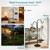 Ribgwo Upgraded 74" Shepherd's Hook Stand plant，Bird Feeder，Wind Chime Hanger Stand, Waterproof Metal & Adjustable-Height Standing Pole Holder for Lantern and Wreath, Indoor & Outdoor