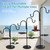 Ribgwo Upgraded 74" Shepherd's Hook Stand plant，Bird Feeder，Wind Chime Hanger Stand, Waterproof Metal & Adjustable-Height Standing Pole Holder for Lantern and Wreath, Indoor & Outdoor