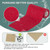 Linen Canvas Repair Tape, 4 x 63 in Red Waterproof Self-Adhesive Patch for Outdoor Gear, Durable and Weatherproof Fabric Tape for Boat Covers, Tents, Sofas, Sun Shades, Awnings and Lounge Chairs