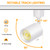 VANoopee 8 Pack J Type Track Lighting Heads 10W Dimmable LED Track Light Heads for Juno Track Light Replacement Fixtures Bright 3000K Warm White Ceiling Spotlight, Flicker Free CRI90+ 24° 800lm White