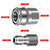 Piodelo 4 Sets Pressure Washer Fittings and Adapters, NPT 3/8 Inch Stainless Steel Male and Female Quick Connector Kit, Power Washer Quick Connect Fittings Hose Accessories (Internal Thread)