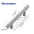 Ravinte Cabinet Handles,5" Length,3" Hole Center,Grey,55 Pack