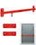 Adjustable Door Security Lock Bar for 32"- 42" Exterior Opening Door