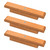 MTGSTOCL 3Pcs Cherry Wood Weber Grill Handle Replacement, Cool Touch Parts