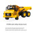 Ssccgym 16.5 Inch Remote Control Dump Truck 11-Channels 1/16 Scale 6.6LBS Load Capacity RC Heavy Duty Semi Alloy Construction Vehicles Toy for Boys Kids 8y+ 12y+ (6-Wheels)