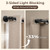 Rose Home Fashion 1” Wrap Around Blackout Curtain Rod, 168-240 Inch, Black