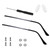 1 Pair Universal Glasses Repair Kit with Screws & Screwdriver Arm Replacement Eyeglass Screws Repair Kit Eye Fixing Screwdriver Eyeglasses Screw Legs Replacement Parts(Dark Grey)