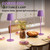 Kakanuo Cordless Table Lamp Rechargeable Purple - KK 2 Pack 5000mAH Battery Operated Lamp for Counter, 3 Color Stepless Dimming Wireless Lamp for Dining Kitchen, Outdoor Patio, Touch Control