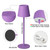 Kakanuo Cordless Table Lamp Rechargeable Purple - KK 2 Pack 5000mAH Battery Operated Lamp for Counter, 3 Color Stepless Dimming Wireless Lamp for Dining Kitchen, Outdoor Patio, Touch Control