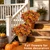 Guagb Fall Flowers Artificial for Outdoor Decoration, 6 Bundles Faux Fall Flowers Fake Rose with Artificial Mums for Front Porch Garden Patio Window Box Outside Autumn Home Indoor Decor (Fall Orange)