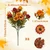 Guagb Fall Flowers Artificial for Outdoor Decoration, 6 Bundles Faux Fall Flowers Fake Rose with Artificial Mums for Front Porch Garden Patio Window Box Outside Autumn Home Indoor Decor (Fall Orange)