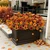 Guagb Fall Flowers Artificial for Outdoor Decoration, 6 Bundles Faux Fall Flowers Fake Rose with Artificial Mums for Front Porch Garden Patio Window Box Outside Autumn Home Indoor Decor (Fall Orange)