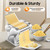 Electric Pasta Maker, 135W Commercial Dough Roller Noodle Making Machine, 6 Thickness Settings for 2mm,4mm Flat and 0.5-3.5mm Thickness, Stainless Steel Automatic Noodle Machine