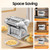 Electric Pasta Maker, 135W Commercial Dough Roller Noodle Making Machine, 6 Thickness Settings for 2mm,4mm Flat and 0.5-3.5mm Thickness, Stainless Steel Automatic Noodle Machine