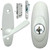 Gliding Patio Door Keyed Lock Assembly with Mortise Latch Compatible with Andersen OEM Part #2562123, #2573068 & #2573078, 2-9/16" Hole Centers, Non-Handed, White Diecast