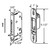 Gliding Patio Door Keyed Lock Assembly with Mortise Latch Compatible with Andersen OEM Part #2562123, #2573068 & #2573078, 2-9/16" Hole Centers, Non-Handed, White Diecast
