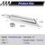 4" Intlet 7" Outlet 36" Overall Length Polished Stainless Steel Exhaust Pipe，Miter Cut Diesel Exhaust Stack Diesel Exhaust Tip with Clamp