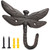 DEEKOUDT 1 pcs Antique Cast Iron Dragonfly Decorative Wall Hooks for Hanging Coats, Keys, Towels, Bags, and More (Dragonfly)