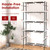 Sakugi Storage Shelves - 5 Tier Shelf Organizer, Heavy Duty Garage Shelving Unit with Leveling Feet, Stable Metal Shelves Organizer for Pantry, Kitchen and Closet, 33.0" W x 12.6" D x 72.0" H, Black