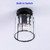 Volcode 12V RV Pendant Ceiling Light (Bulb Included), 12V RV Interior Light Fixture with On&Off Switch, 12Volt Semi-Flush Mount Ceiling Fixture with Metal Cage and Crystal Shade for Motorhome Camper