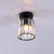Volcode 12V RV Pendant Ceiling Light (Bulb Included), 12V RV Interior Light Fixture with On&Off Switch, 12Volt Semi-Flush Mount Ceiling Fixture with Metal Cage and Crystal Shade for Motorhome Camper