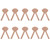 BAOZENP Nasal Tube Holder - Nasogastric Feeding Tube Fastener Catheter Fixed Tape Sticker Nursing Supplies for Home care, Clinic, 10 pcs (V type-10Pcs)