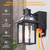 Yisuro Porch Lights with GFCI Outlet, Dusk to Dawn Outdoor Lights with Outlet, 3 Lighting Modes Exterior Light Fixture Waterproof, Outside Lights for House Front Door Patio Garage