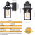 Yisuro Porch Lights with GFCI Outlet, Dusk to Dawn Outdoor Lights with Outlet, 3 Lighting Modes Exterior Light Fixture Waterproof, Outside Lights for House Front Door Patio Garage