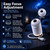 2027 Upgraded Galaxy & Ocean Projector, Plug and Play Hd Star Projector, 360° Adjustable Hd Smart Dynamic 5D Holographic Night Light Projector for Bedroom Ceiling (6 Projection Films)