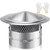 QUEYAAM 8" Chimney Cap with Screen & Rain Cover,304 Stainless Steel