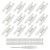 Kyuionty 12 Pcs H-Shape Cabinet Hinges, White Hammercraft Flat Flush Mount