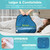 NEPPT Bedridden Patient Turning Device Belt for Bed Rails Elderly Adults Safety Bed Turner Straps to Change Diaper Transfer Sling Positioning Bed Pad with Handle Bedsore Prevention Home Care (Blue)