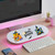 TSJ OFFICE Glass Desktop Whiteboard - 17 X 7 Inches White Board Pink Light