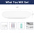 TSJ OFFICE Glass Desktop Whiteboard - 17 X 7 Inches White Board Pink Light