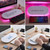 TSJ OFFICE Glass Desktop Whiteboard - 17 X 7 Inches White Board Pink Light