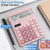 Calculators Desktop,Solar Pink Desk Calculator with Large 2 Line Display, Basic Calculator with Big Button, 4 Function Calculators for Business, Students, Office Supplies (Pink)