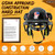 Full Brim Hard Hat OSHA Approved Visor Earmuffs and Neck Gaiter, Black