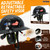 Full Brim Hard Hat OSHA Approved Visor Earmuffs and Neck Gaiter, Black