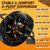 Full Brim Hard Hat OSHA Approved Visor Earmuffs and Neck Gaiter, Black