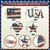 Junkin 24 Pcs Patriotic Wooden Ornaments Red White Blue Tree Decorations
