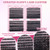 Fluff Lash Clusters Kit 60D+80D+100D+200D Individual Lashes 10-18mm D Curly Cluster Wispy Eyelash Extensions Thick False Eyelashes, with Tweezers Bond Seal Brush Remover Diy