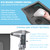 10 inch Bar Sink Undermount, 10x18x8 inch Small Bar Sink Gunmetal Black Undermount 18 Gauge Single Bowl Wet Bar Sinks with Basket Strainer Drain