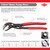 KNIPEX 87 01 125, 5 in. Cobra® Water Pump Pliers, Capacity 1-1/16 in.